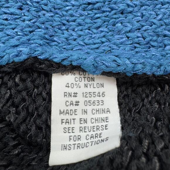 Habitat Cotton Blend Colorblock Artsy Art to Wear V-Neck Sweater Women's Size XL - Picture 5 of 6